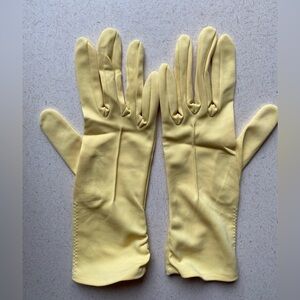Vintage  1950’s Yellow women’s Dress Up Gloves size 7-1/2